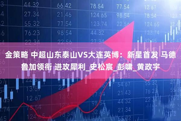 金策略 中超山东泰山VS大连英博：新星首发 马德鲁加领衔 进攻犀利_史松宸_彭啸_黄政宇